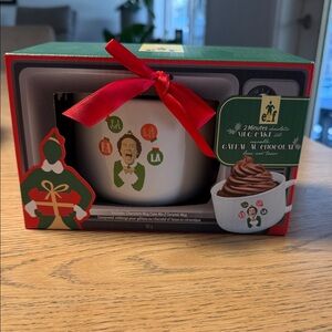 Elf Themed Holiday Mug with Hot Chocolate Mix